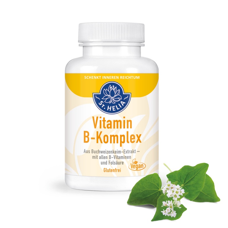 Vitamin B-Komplex aus Buchweizen von St. Helia beinhaltet 90 Kapseln