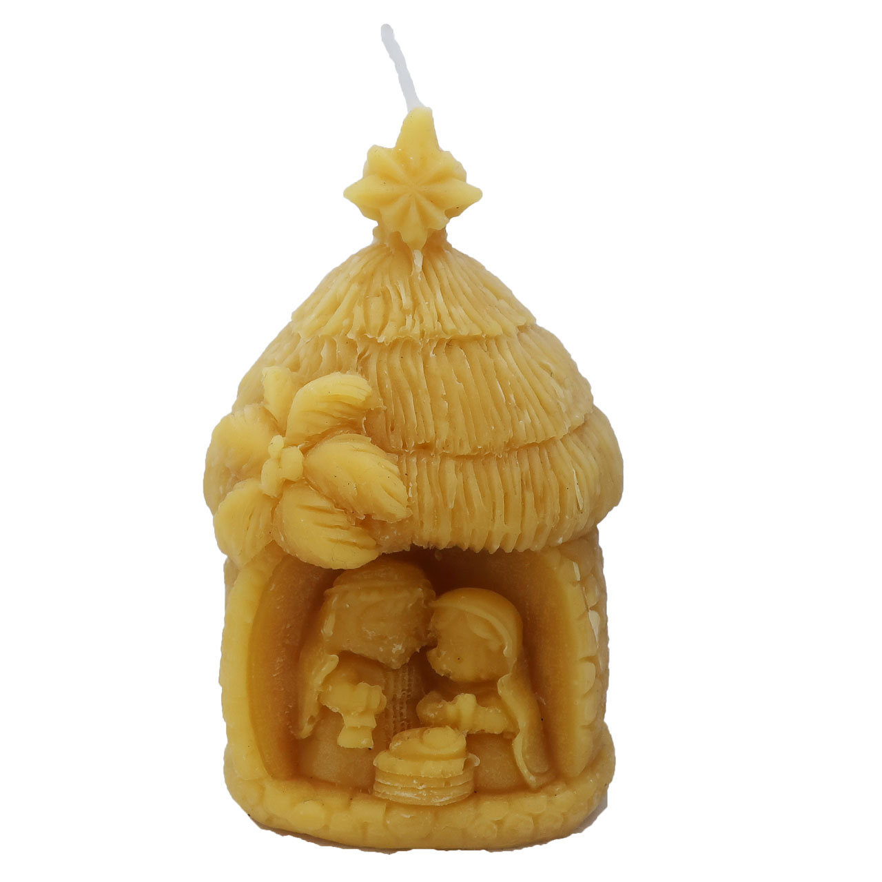 Bienenwachs-Kerze "Heilige Familie", 10 cm hoch