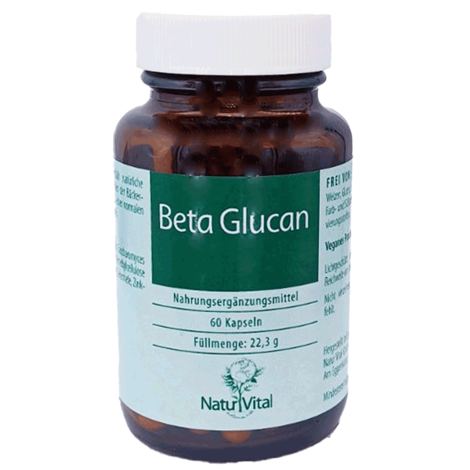 Beta Glucan von Natur Vital beinhaltet 60 Kapseln