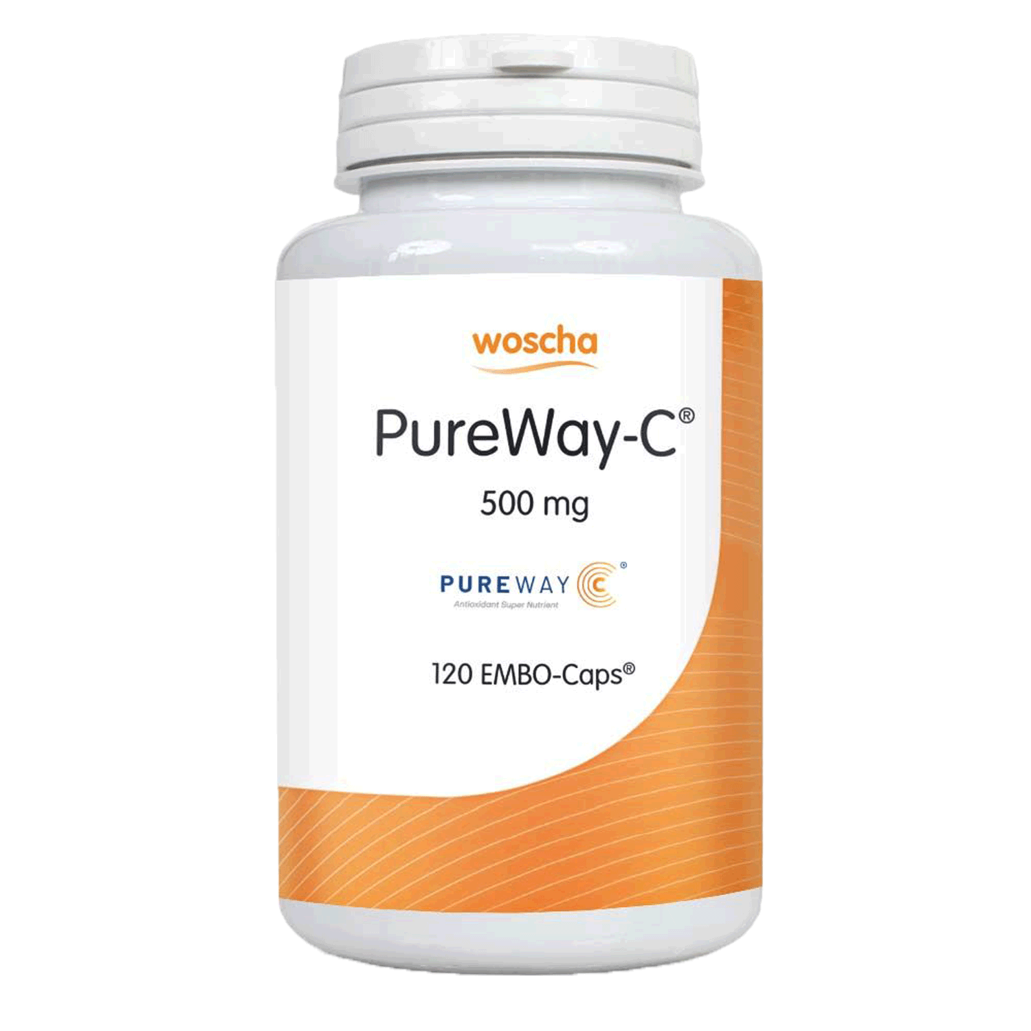 Woscha PureWay C 500 Milligramm mit Bioflavonoiden von podo medi beinhaltet 120 Kapseln