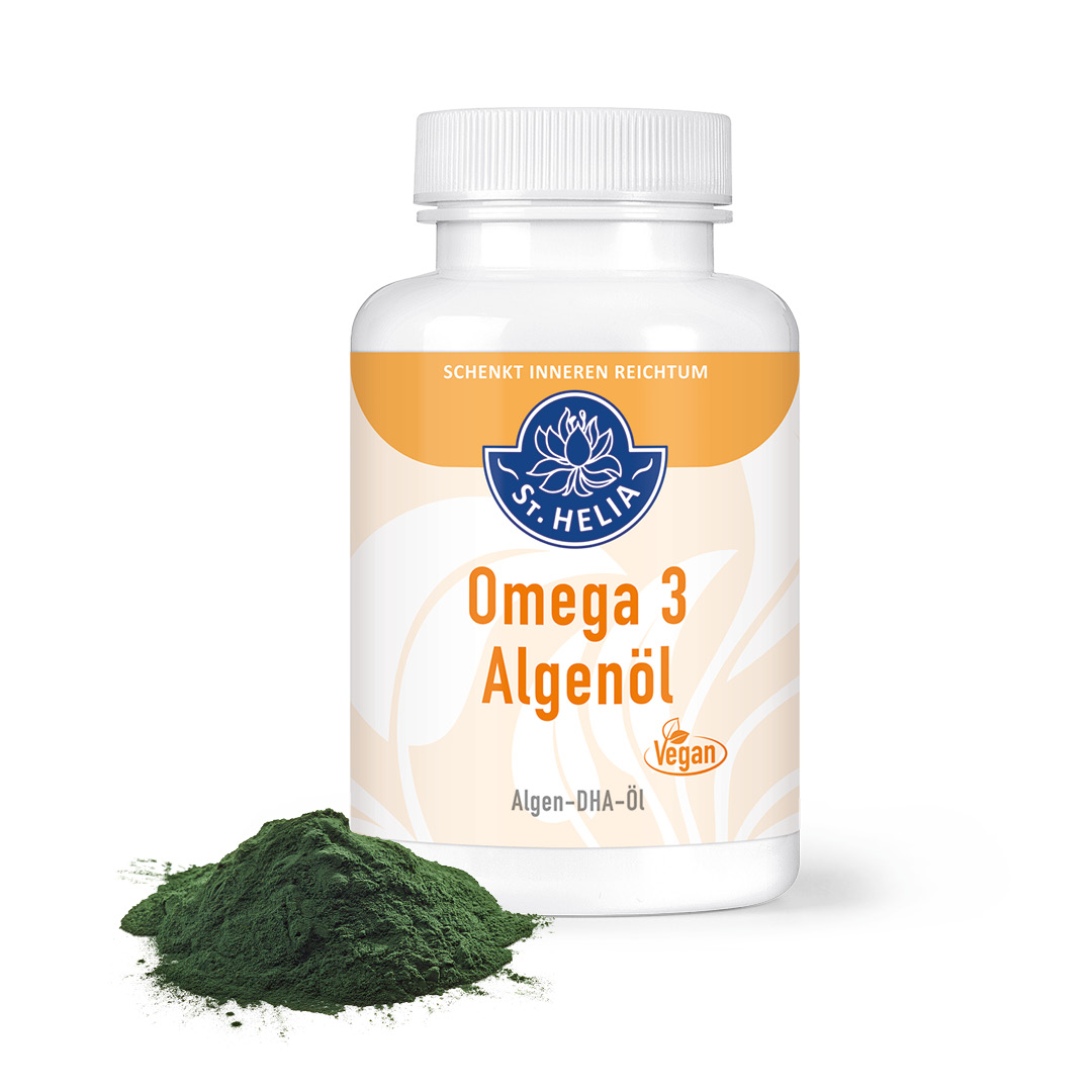 Omega 3 Algenöl mit DHA von St. Helia beinhaltet 90 Kapseln