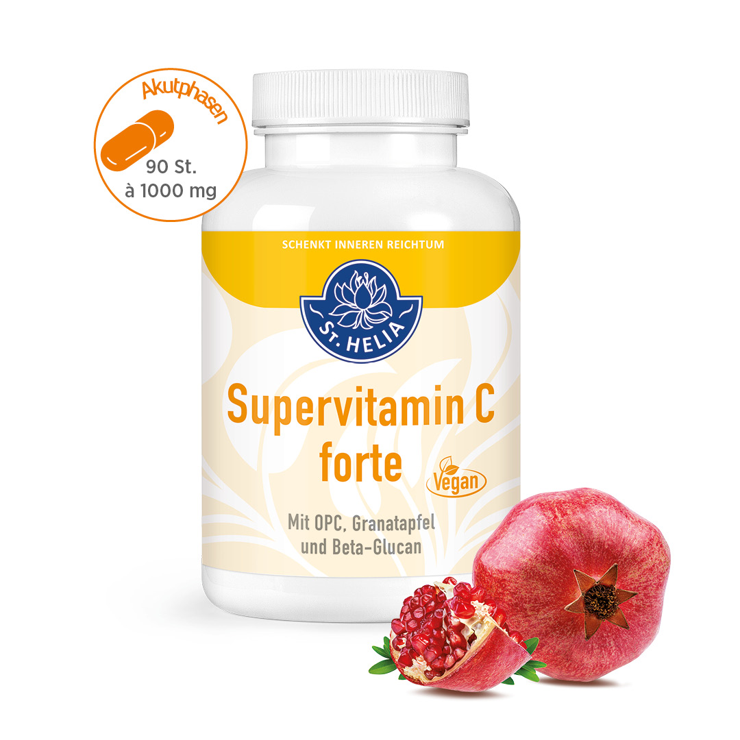 SuperVitamin C forte plus OPC von St. Helia beinhaltet 90 Kapseln