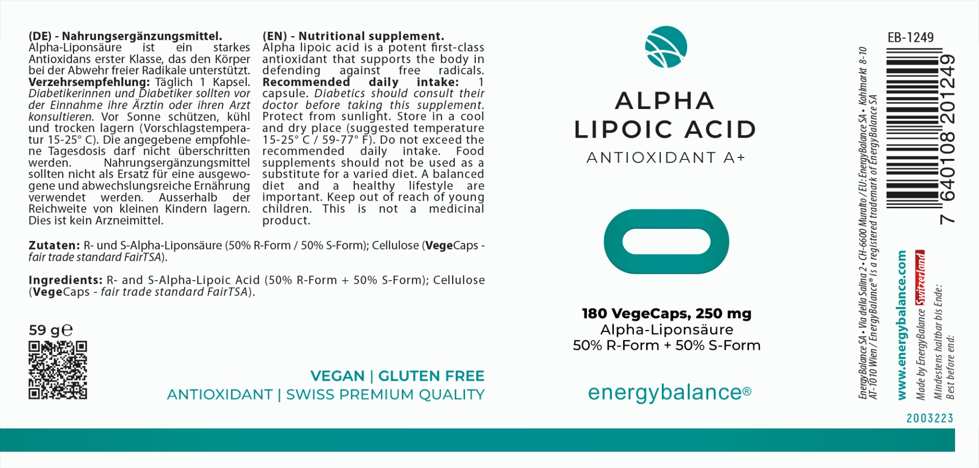 Alpha-Liponsäure 250mg