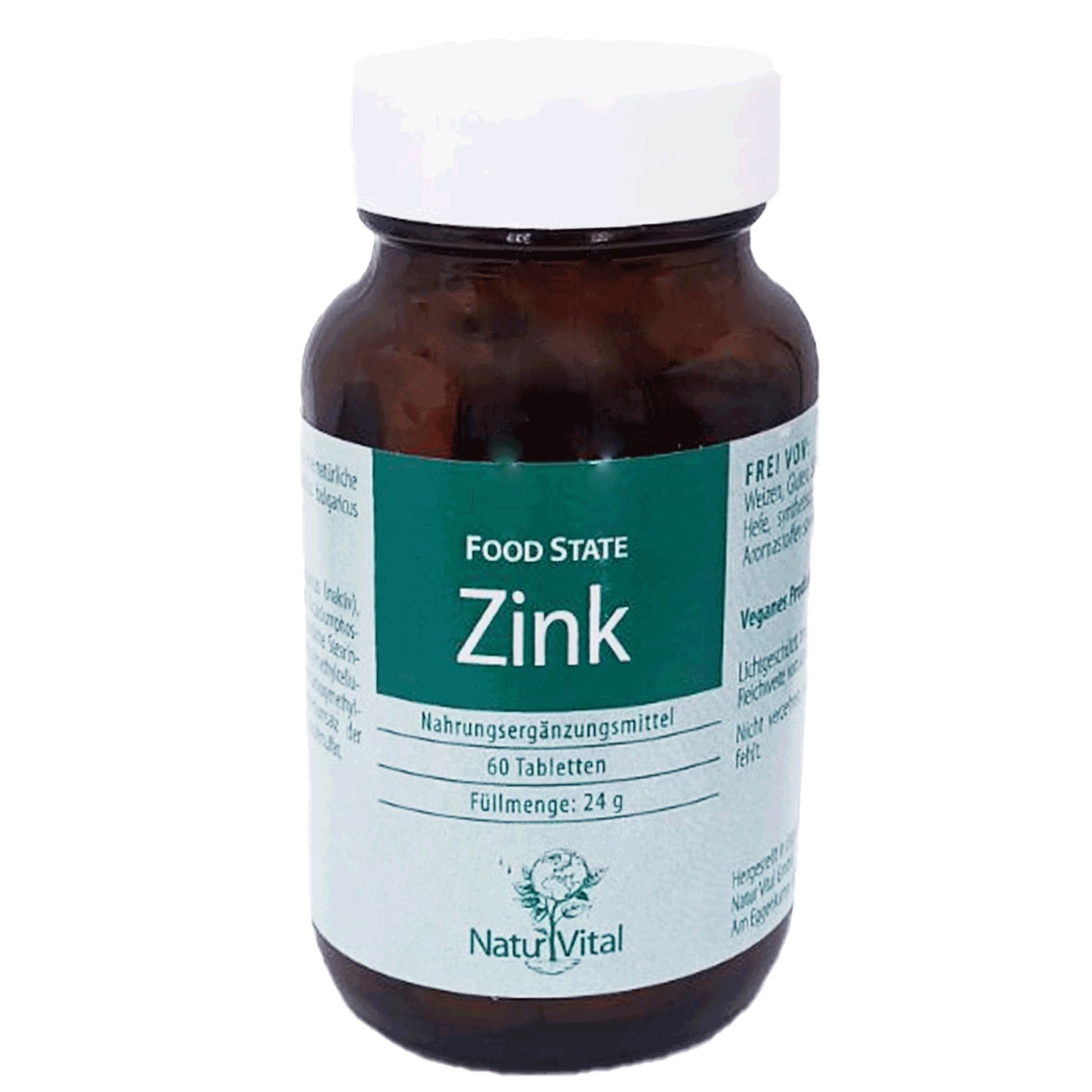 Zink von Natur Vital beinhaltet 60 Tabletten