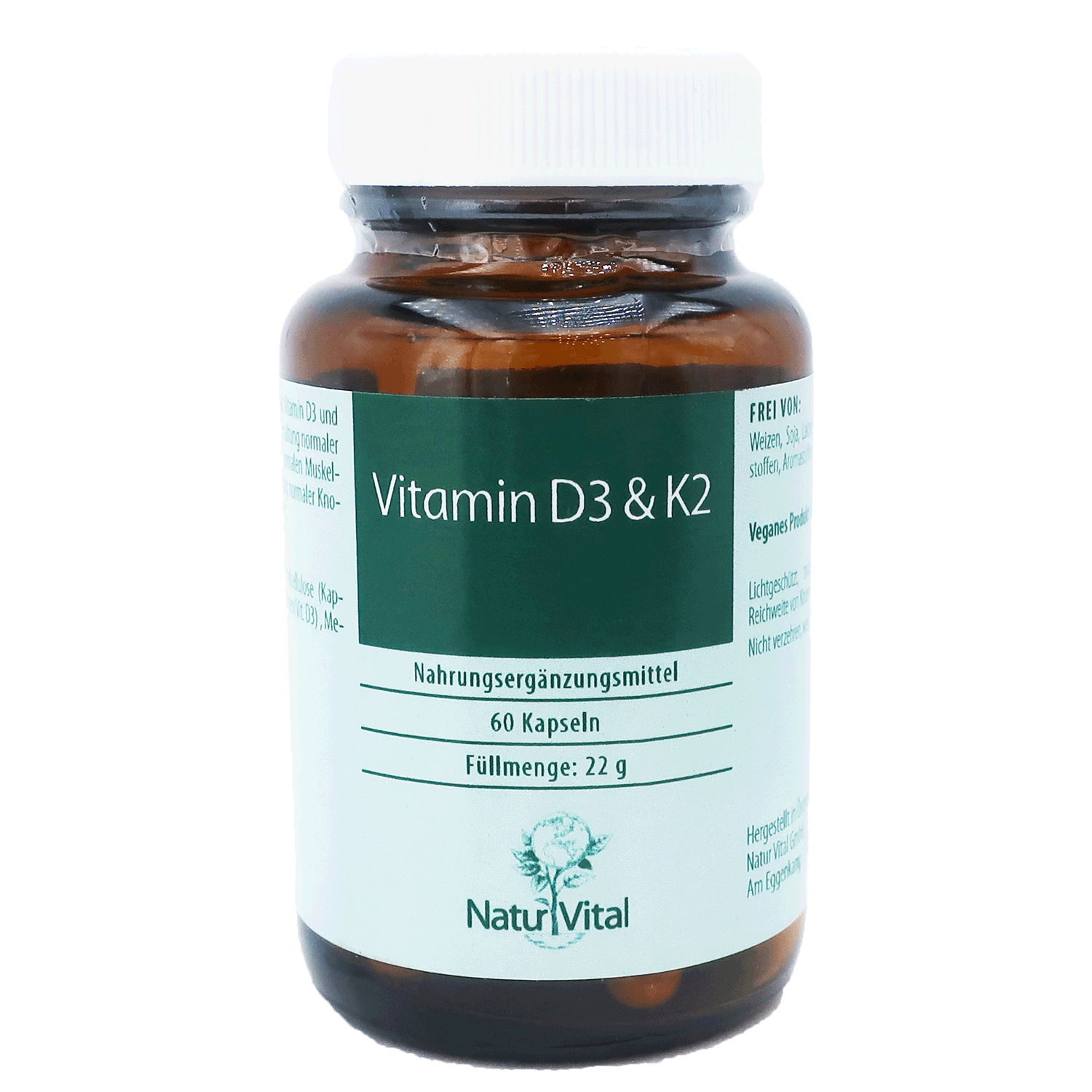 Vitamin D3 & K2, 60 Kapseln