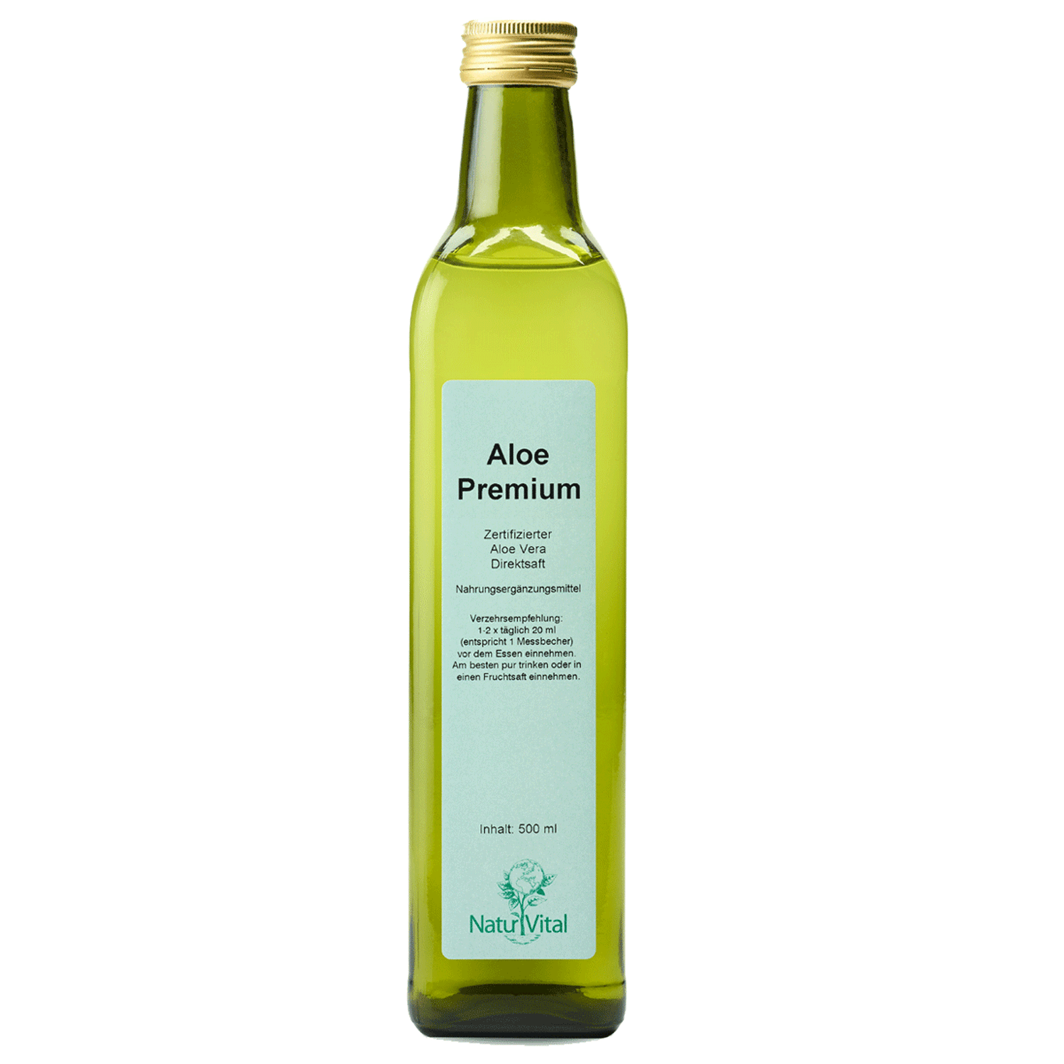 Aloe Premium von Natur Vital in 500 Milliliter Flasche Front