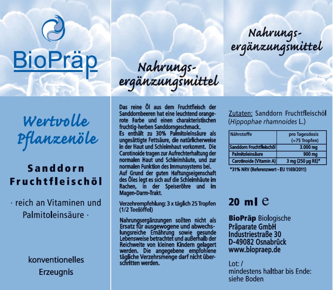 Buy Sea Buckthorn Pulp Oil From Biopräp Now At Energyvital Naturprodukte